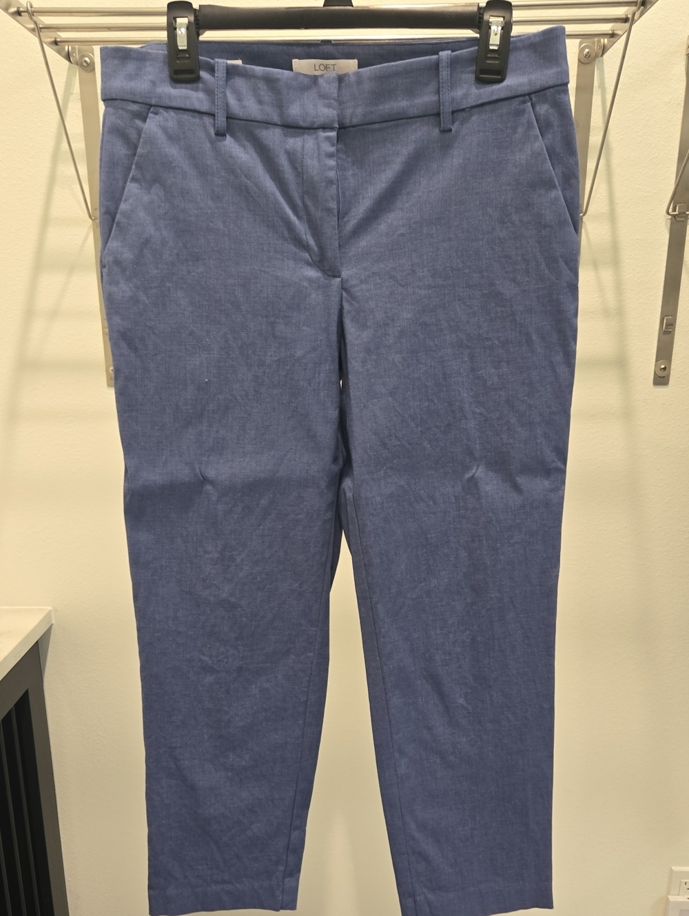 LOFT Navy Blue Textured Pants